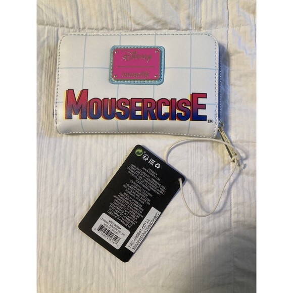 Disney Loungefly Mousercise Minnie Mickey Donald Zip Continental Wallet NWT - Picture 3 of 14